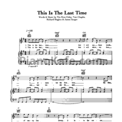 Ноты Keane - This is the last time - предпросмотр