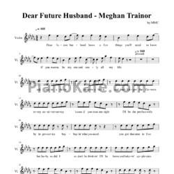 Ноты Meghan Trainor - Dear future husband - предпросмотр