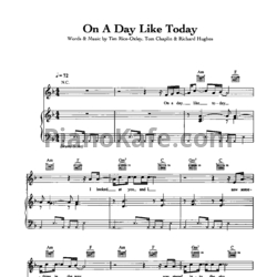 Ноты Keane - On a day like today - предпросмотр