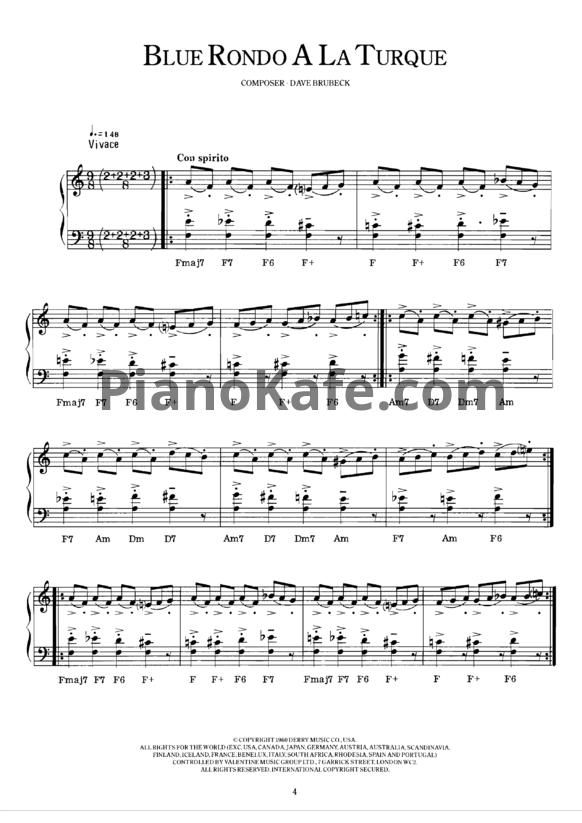 Ноты Richard Clayderman - Blue rondo a la turque - PianoKafe.com