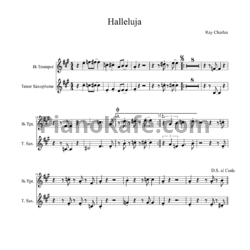 Ноты Ray Charles - Hallelujah - предпросмотр