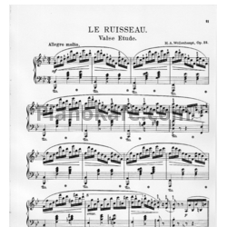 Ноты Герман Волленгаупт - Вальс-этюд "Le Ruisseau" (Соч. 25) - предпросмотр