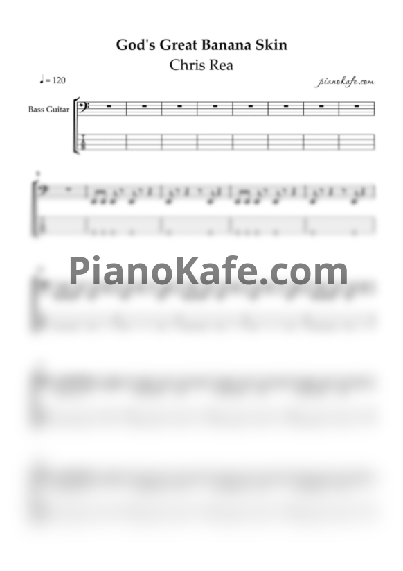 Ноты Chris Rea - God's great banana skin - PianoKafe.com
