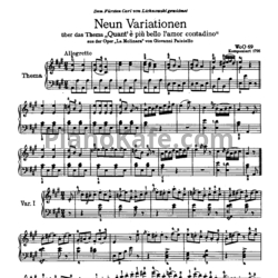 Ноты Л. Бетховен - 9 вариаций на тему из оперы Дж. Паизиелло "Мельничиха" WoO 69 - предпросмотр