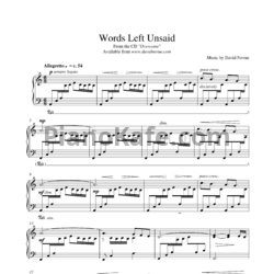Ноты David Nevue - Words left unsaid - предпросмотр