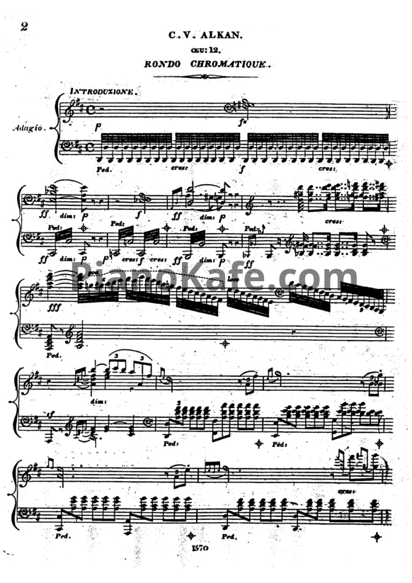 Ноты Шарль Алькан - Хроматическое рондо (Op. 12) - PianoKafe.com