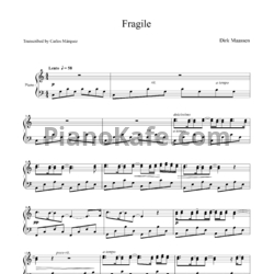 Ноты Dirk Maassen - Fragile - предпросмотр