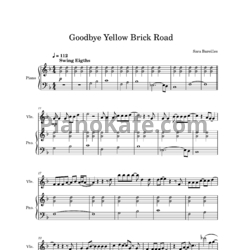 Ноты Sara Bareilles - Goodbye yellow brick road - предпросмотр