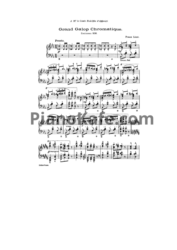 Ноты Ференц Лист - Большой хроматический галоп - PianoKafe.com