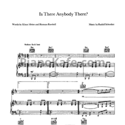 Ноты Scorpions - Is there anybody there? - предпросмотр