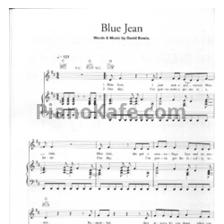 Ноты David Bowie - Blue jean - предпросмотр