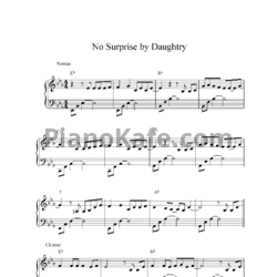 Ноты Daughtry - No surprise - предпросмотр