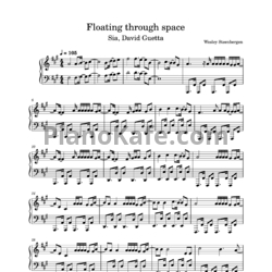 Ноты Sia and David Guetta - Floating through space - предпросмотр