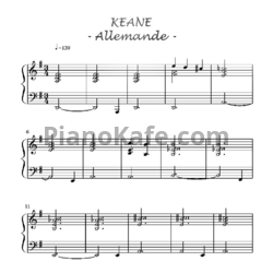 Ноты Keane - Allemande - предпросмотр