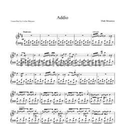 Ноты Dirk Maassen - Addio - предпросмотр