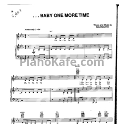 Ноты Britney Spears - Baby one more time - предпросмотр