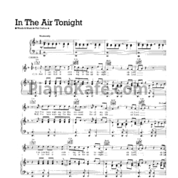 Ноты Phil Collins - In the air tonight - предпросмотр