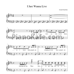 Ноты Good Charlotte - I just wanna live - предпросмотр