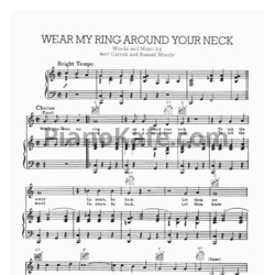 Ноты Elvis Presley - Wear my ring around your neck - предпросмотр