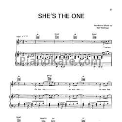 Ноты Robbie Williams - She's the one (Версия 2) - предпросмотр