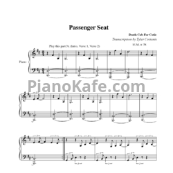 Ноты Death Cab For Cutie - Passenger seat - предпросмотр