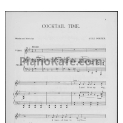 Ноты Cole Porter - Cocktail time - предпросмотр