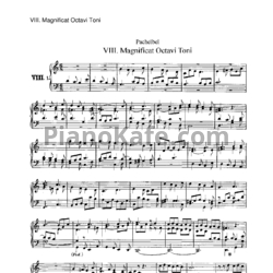 Ноты Иоганн Пахельбель - Фуга "Magnificat Octavi Toni" - предпросмотр