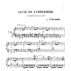 Ноты Л. Гоббартс - Лючия ди Ламмермур. Маленькая фантазия для фортепиано - предпросмотр