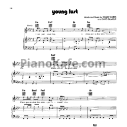 Ноты Pink Floyd - Young lust - предпросмотр