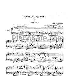 Ноты С. Борткевич - Три фрагмента (Op. 6) - предпросмотр