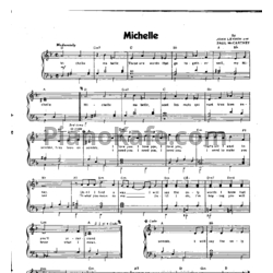 Ноты The Beatles - Michelle (Piano solo) - предпросмотр