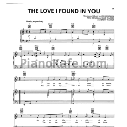 Ноты Jim Brickman - The love I found in you - предпросмотр