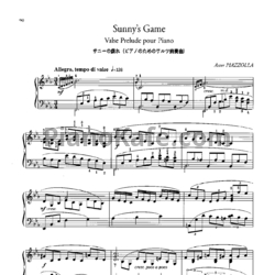 Ноты Astor Piazzolla - Sunny's game (Вальс-прелюдия) - предпросмотр