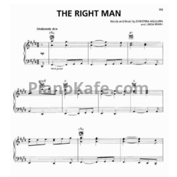 Ноты Christina Aguilera - The right man - предпросмотр