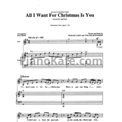 Ноты Mariah Carey - All I want for Christmas is you