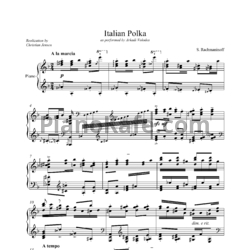 Ноты Сергей Рахманинов - Итальянская полька (Обр. Аркадий Володось) - предпросмотр
