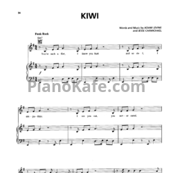 Ноты Maroon 5 - Kiwi - предпросмотр