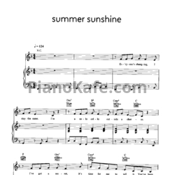Ноты The Corrs - Summer sunshine - предпросмотр
