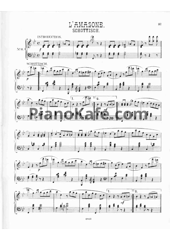 Ноты Герман Волленгаупт - Контрданс (Шотландский "Амазонка") №6 - PianoKafe.com