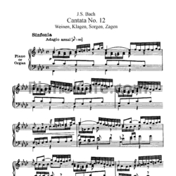 Ноты И. Бах - Кантата №12 "Weinen, Klagen, Sorgen, Zagen" (BWV 12) - предпросмотр