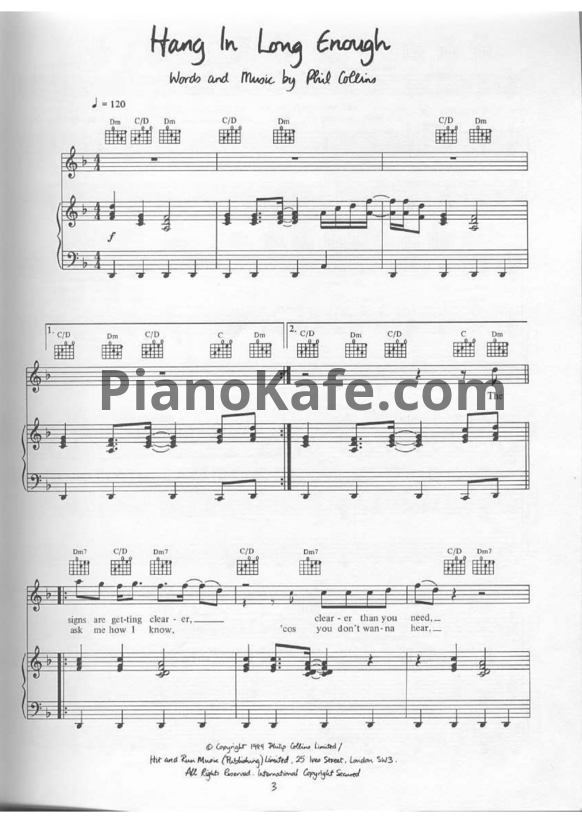 Ноты Phil Collins - But seriously (Книга нот) - PianoKafe.com