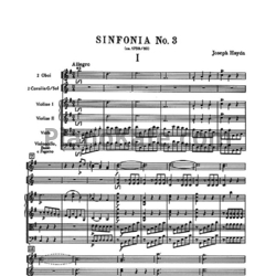 Ноты Йозеф Гайдн - Симфония №3 соль мажор (Партитура) - предпросмотр