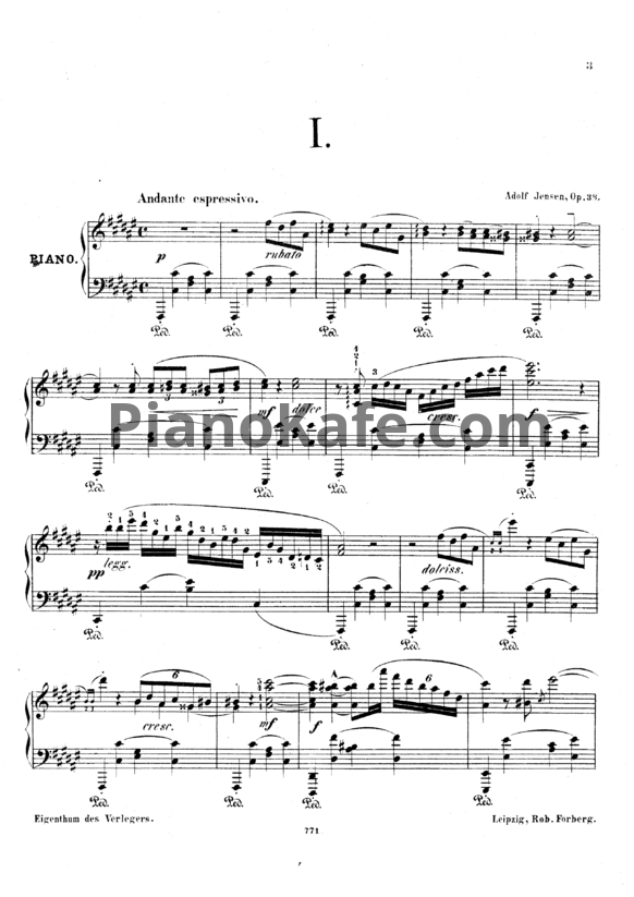 Ноты А. Йенсен - 2 ноктюрна для фортепиано (Op. 38) - PianoKafe.com
