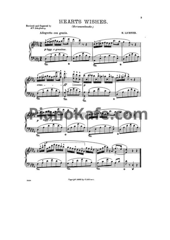 Ноты Генрих Лихнер - Сердечные пожелания (Op. 5) - PianoKafe.com
