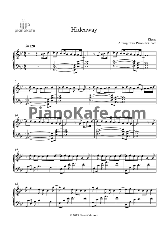 Ноты Kiesza - Hideaway - PianoKafe.com