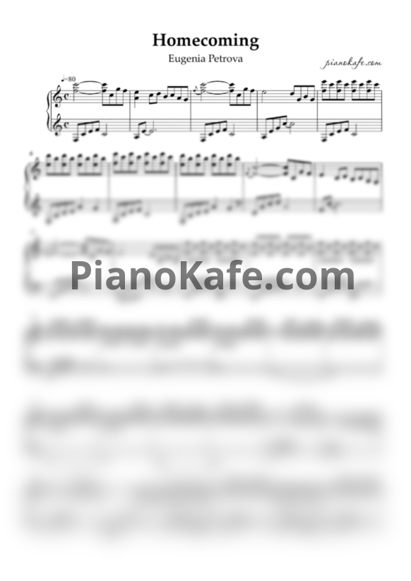 Ноты Eugenia Petrova - Homecoming - PianoKafe.com