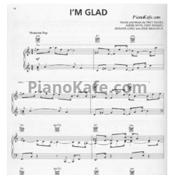 Ноты Jennifer Lopez - I'm glad - предпросмотр