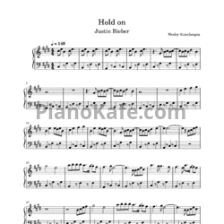 Ноты Justin Bieber - Hold on - предпросмотр