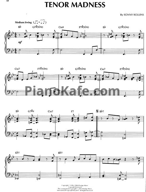 Ноты Sonny Rollins - Tenor madness - PianoKafe.com