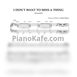 Ноты Aerosmith - I don't want to miss a thing - предпросмотр